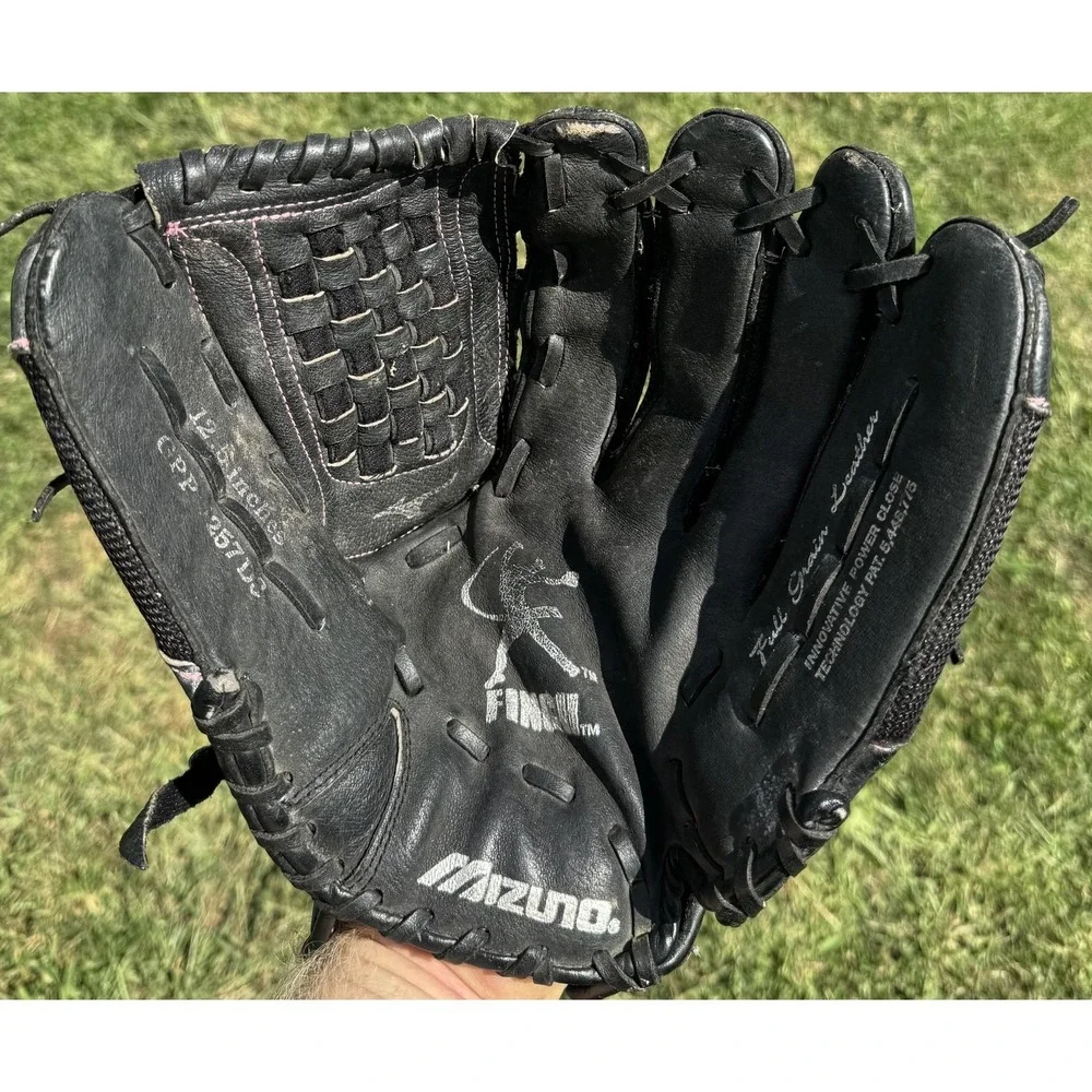 Mizuno Finch GPP257D3 12.5 Softball Glove Black Basket-Web Youth Girls RHT